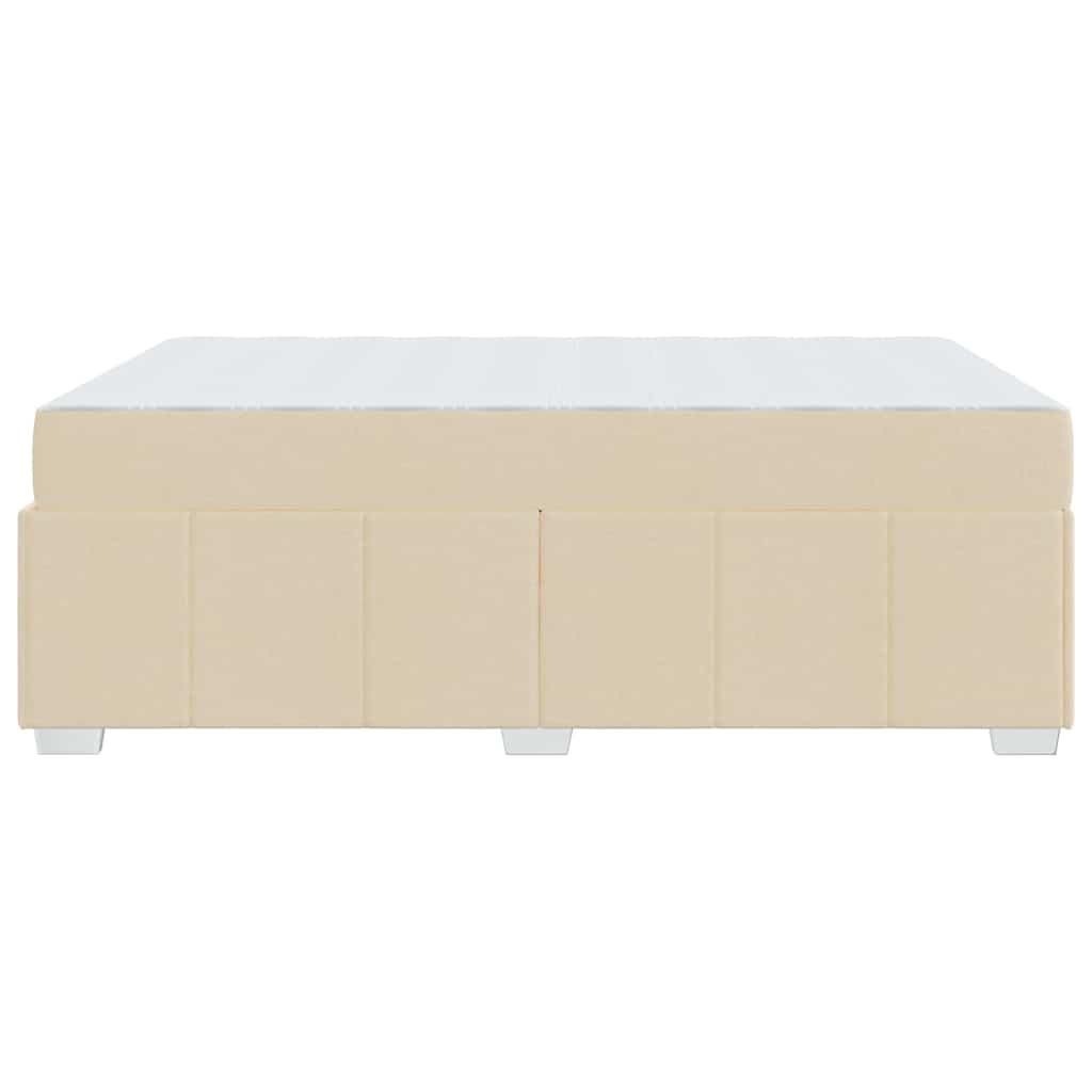 Cadre de lit avec matelas Crème 160 x 200 cm tissu - XIOS