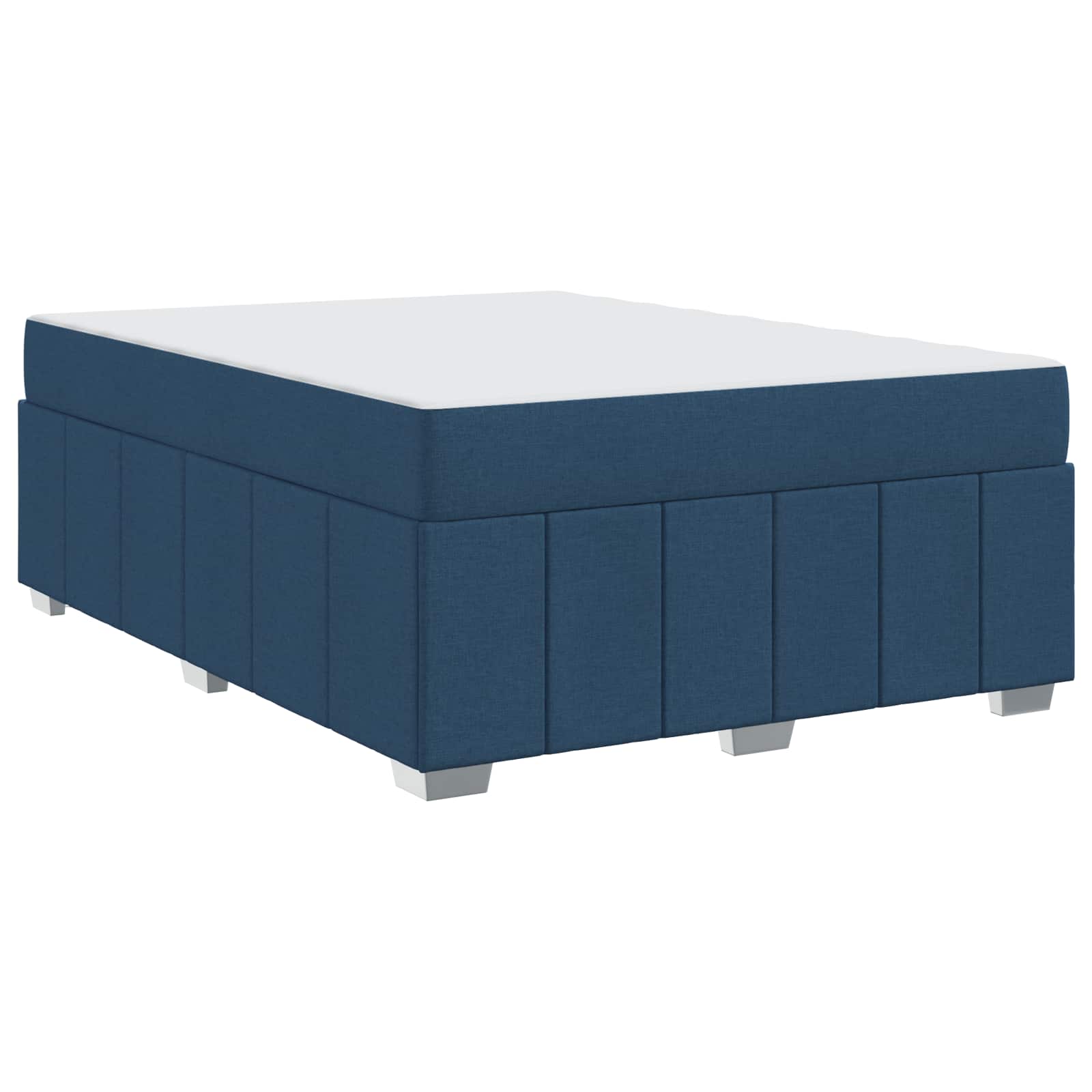 Cadre de lit avec matelas Bleu 160 x 200 cm tissu - XIOS