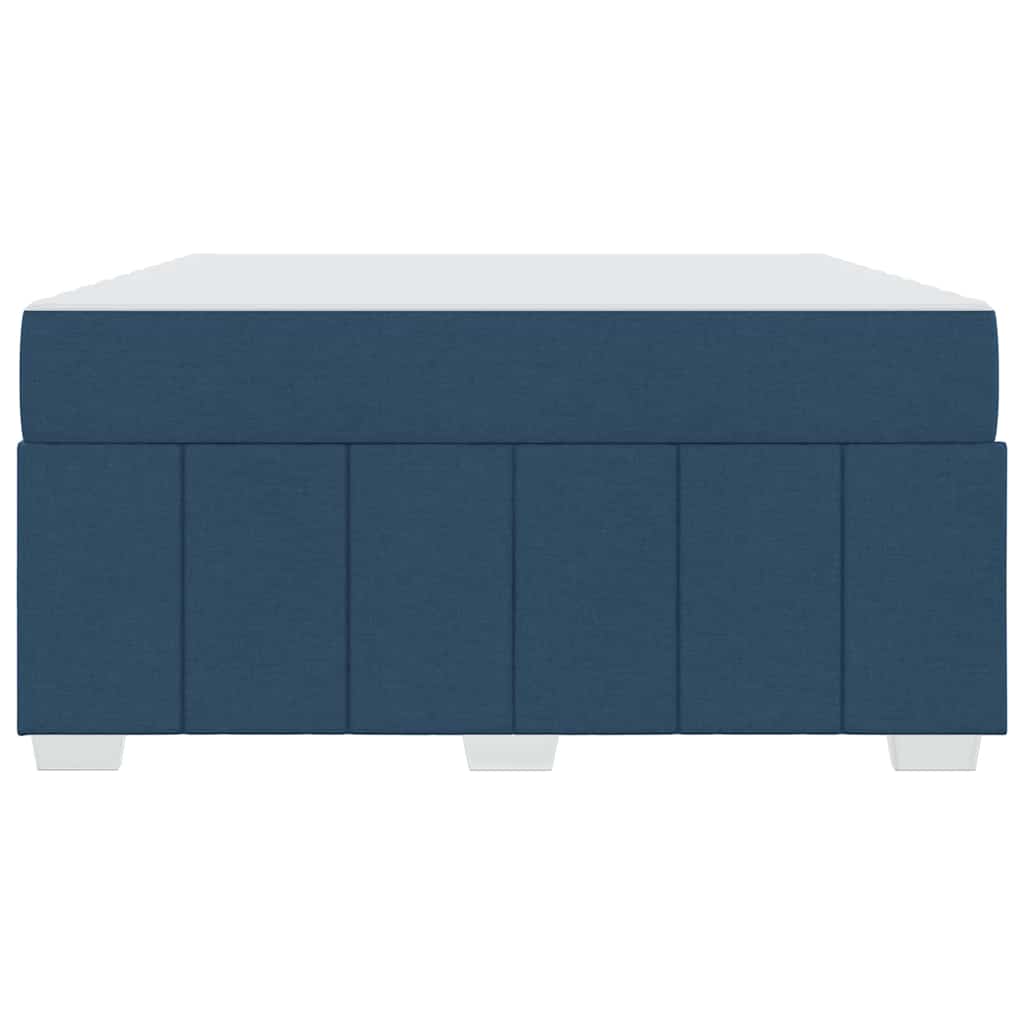 Cadre de lit avec matelas Bleu 160 x 200 cm tissu - XIOS