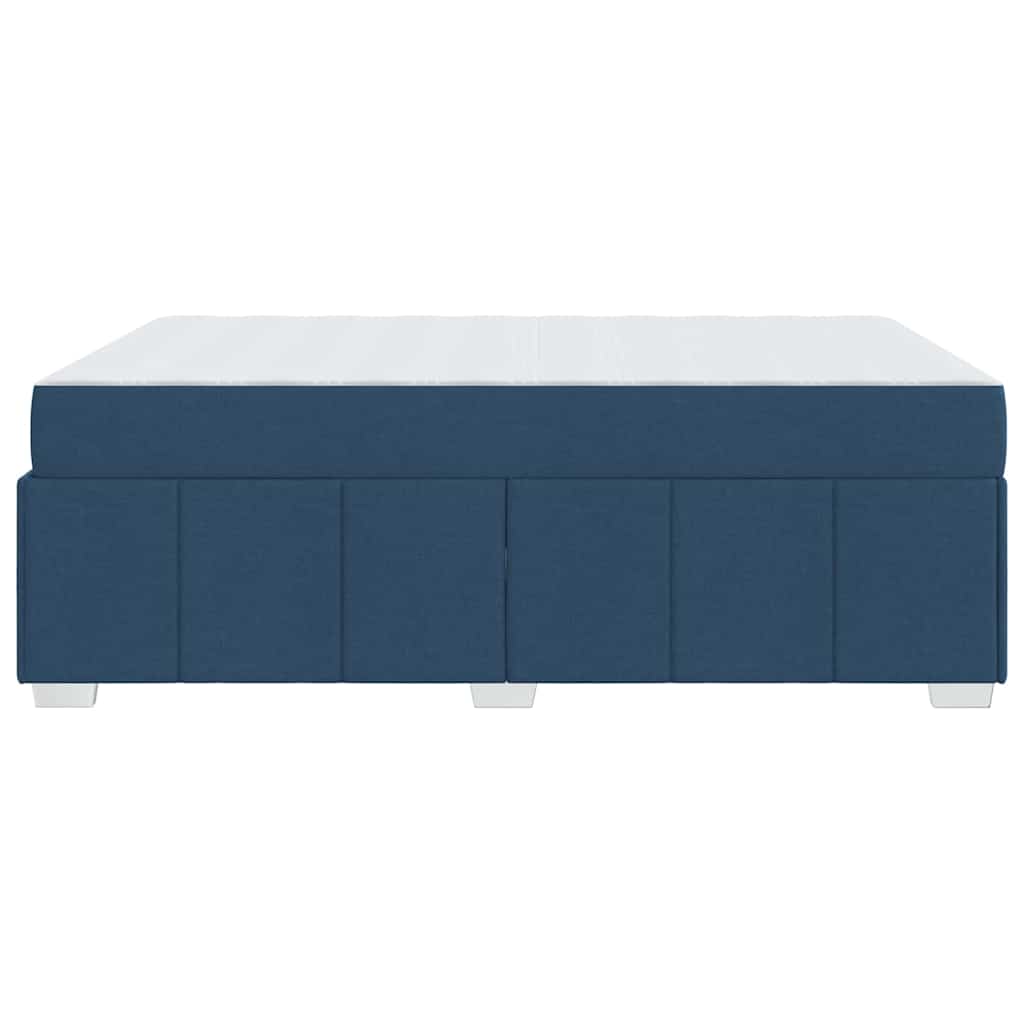 Cadre de lit avec matelas Bleu 160 x 200 cm tissu - XIOS