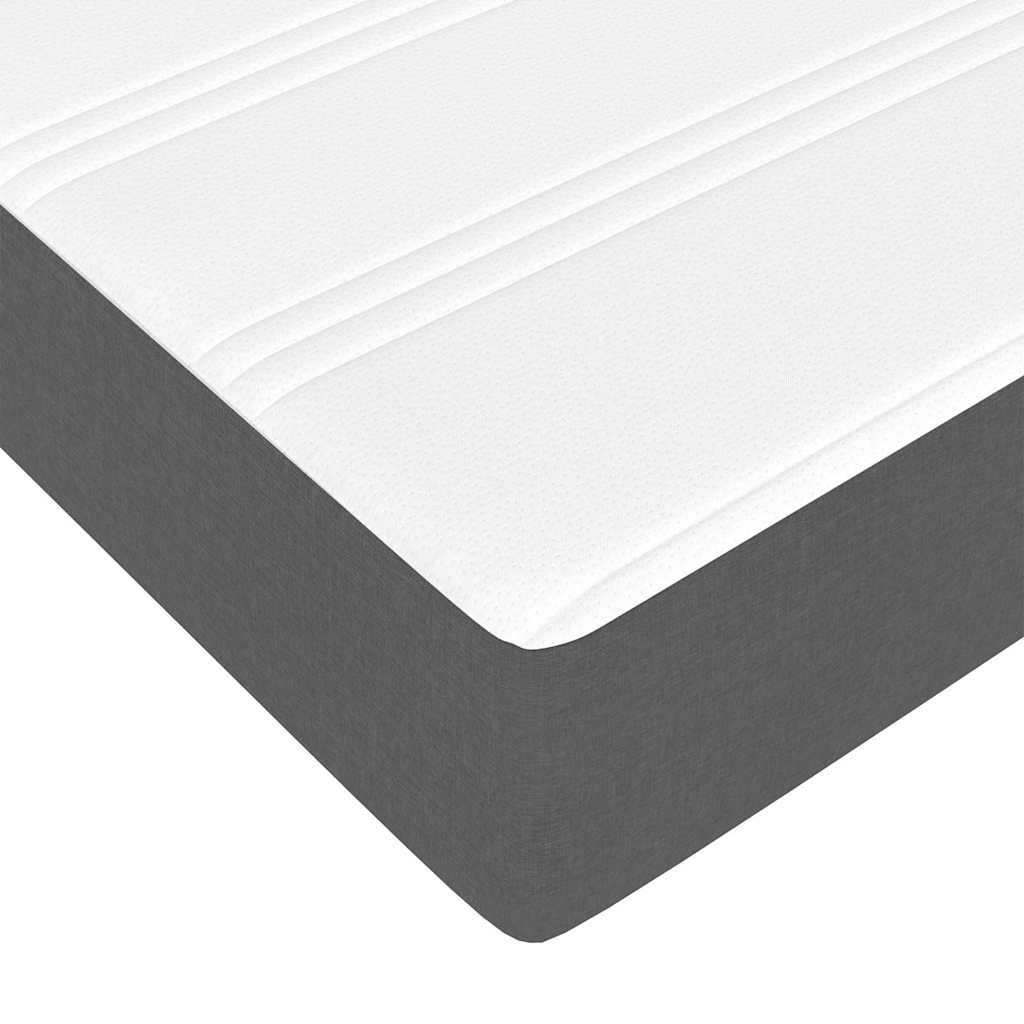 Cadre de lit avec matelas Gris foncé 180 x 200 cm tissu - XIOS