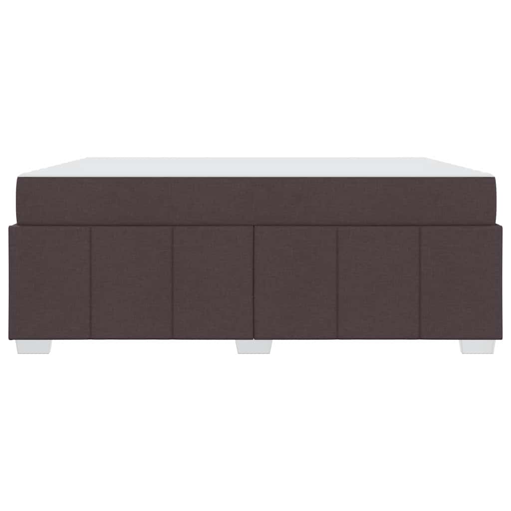 Cadre de lit avec matelas Marron foncé 180 x 200 cm tissu