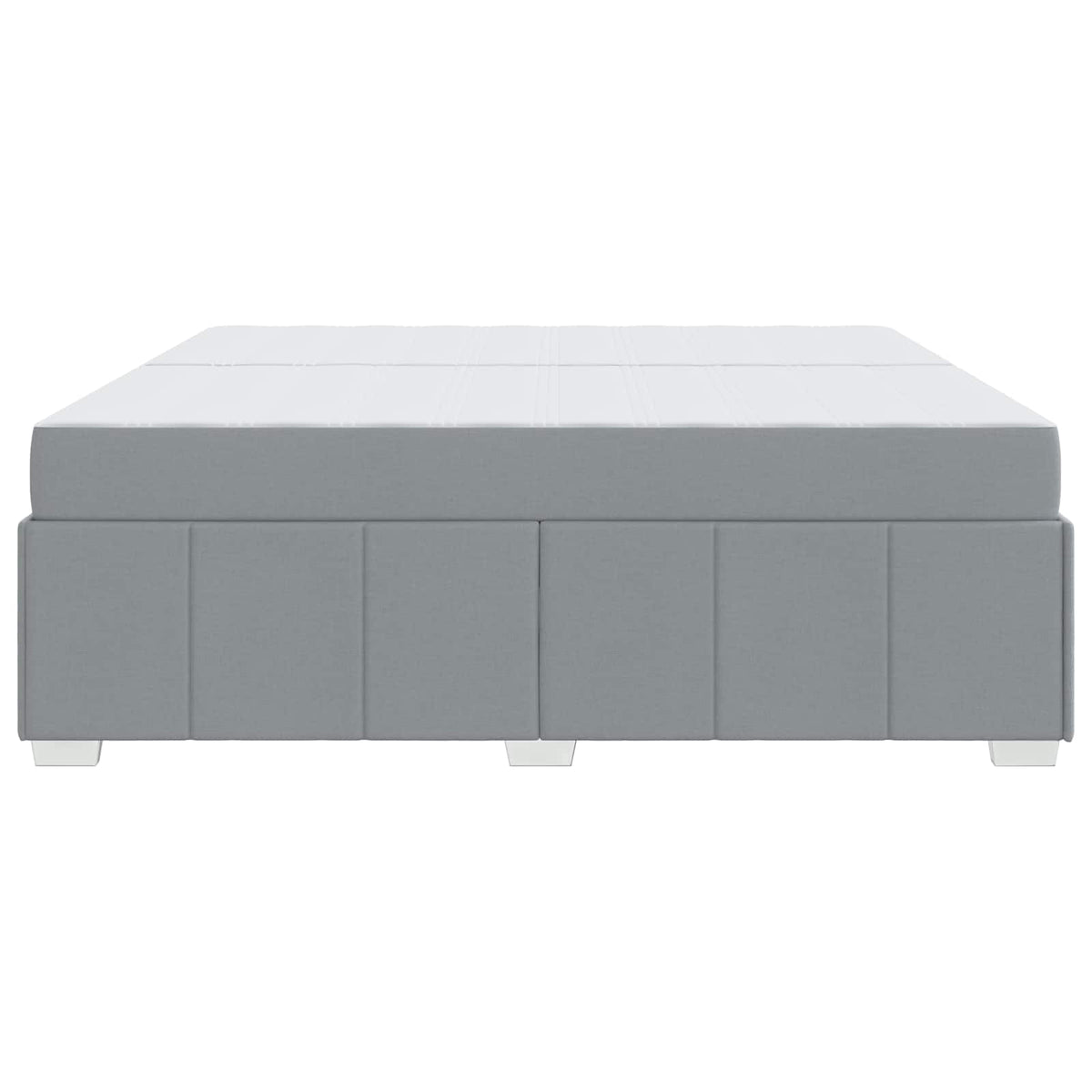 Cadre de lit avec matelas Gris clair 200 x 200 cm tissu