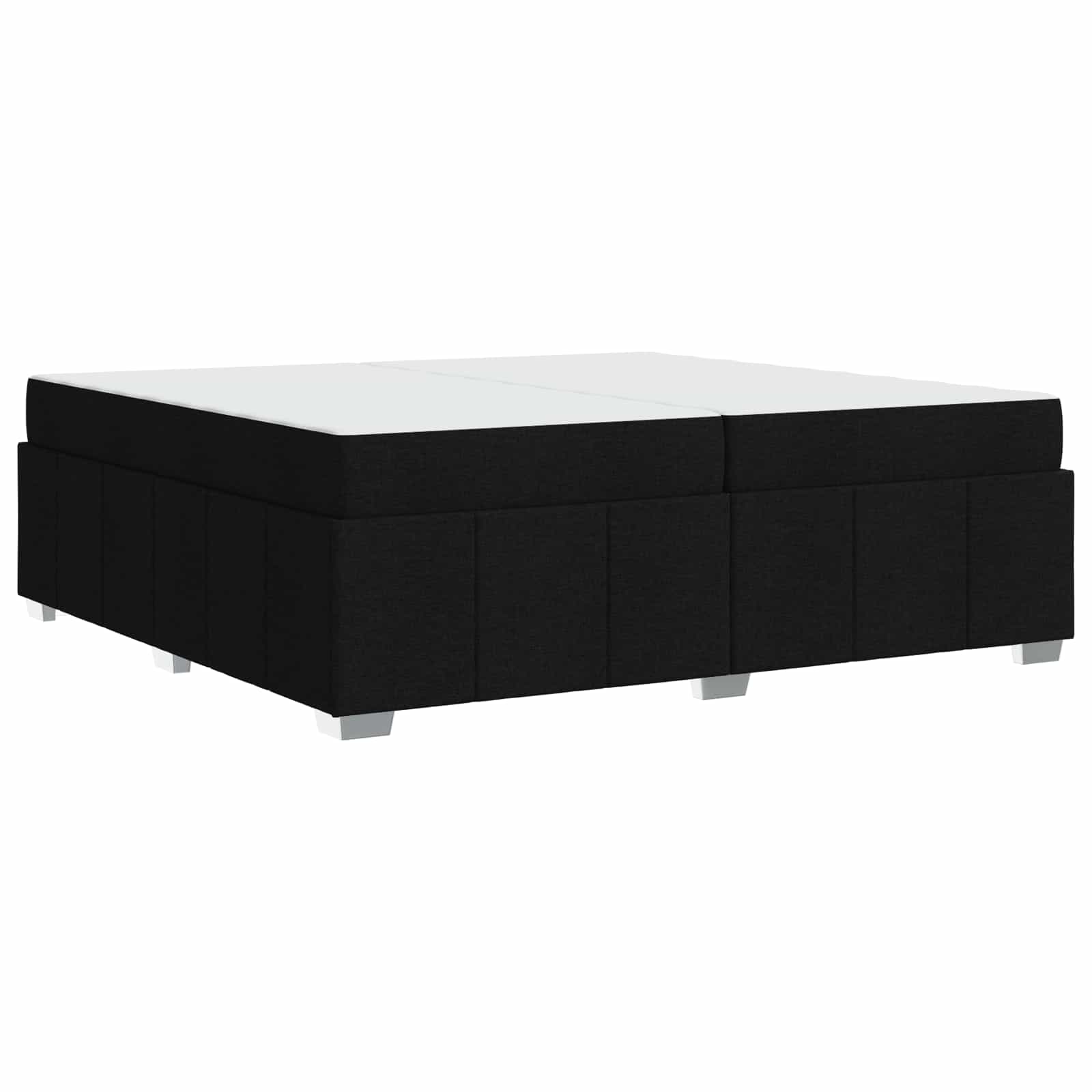 Cadre de lit avec matelas Noir 200 x 200 cm tissu - XIOS