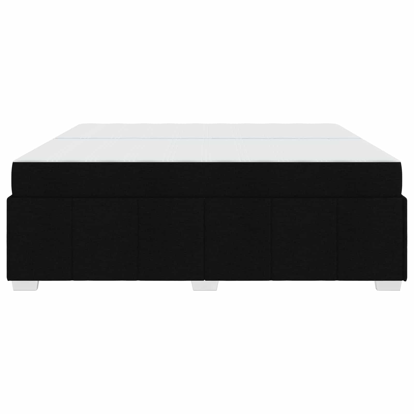 Cadre de lit avec matelas Noir 200 x 200 cm tissu - XIOS