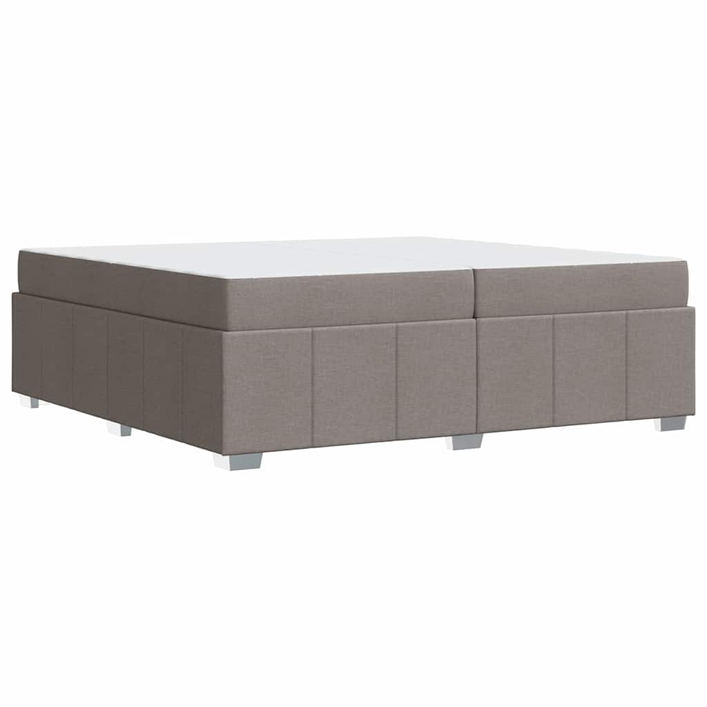 Cadre de lit avec matelas Taupe 200 x 200 cm tissu - XIOS