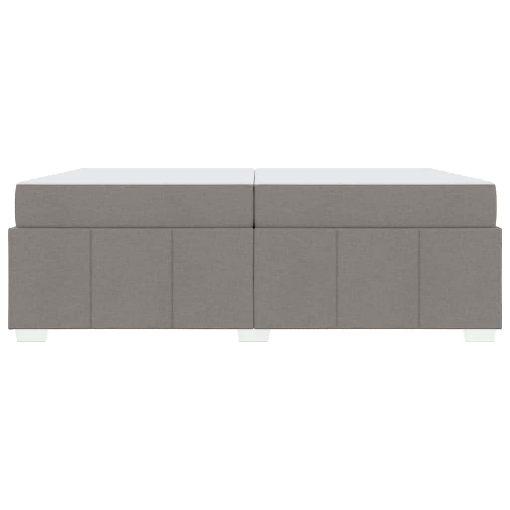 Cadre de lit avec matelas Taupe 200 x 200 cm tissu - XIOS