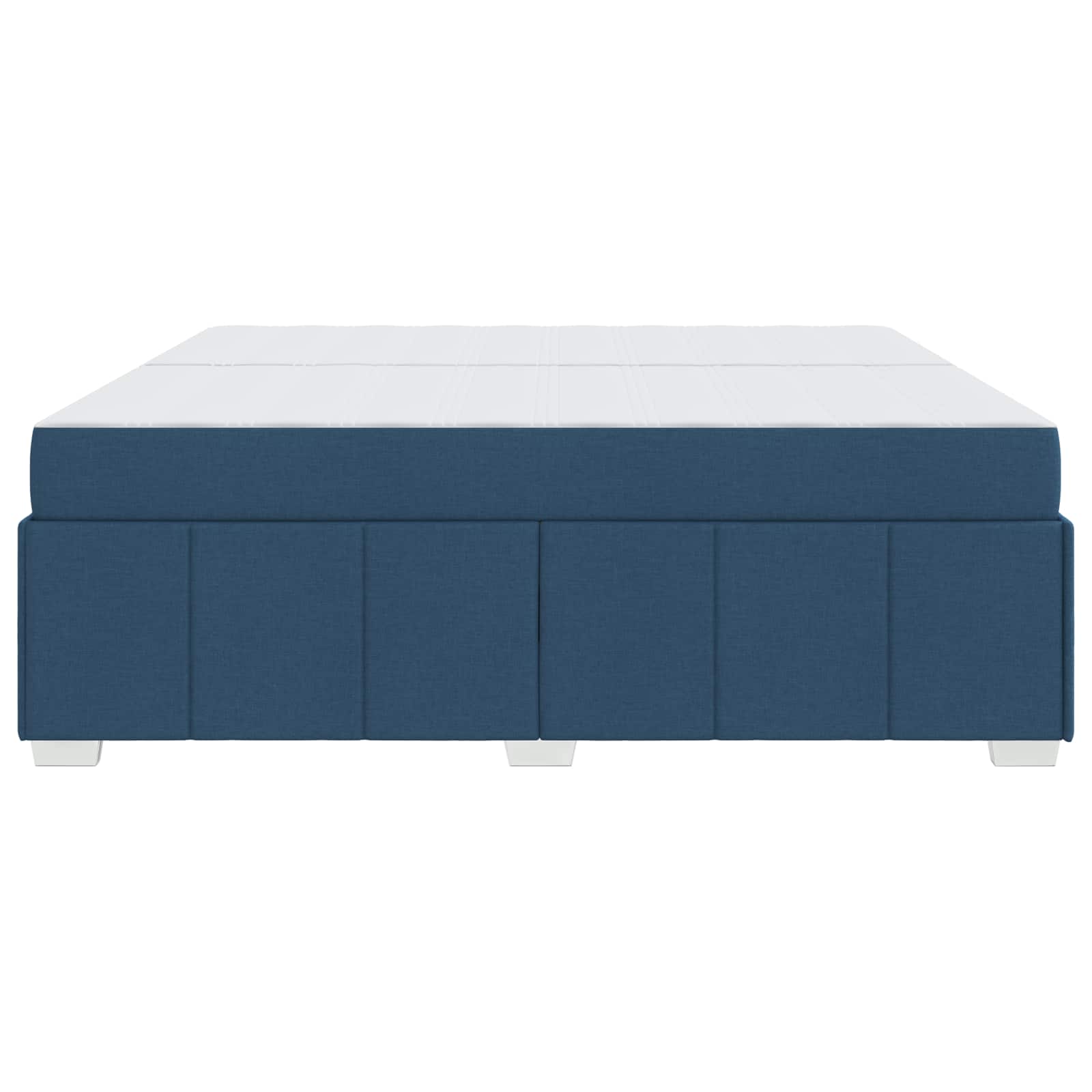 Cadre de lit avec matelas Bleu 200 x 200 cm tissu - XIOS