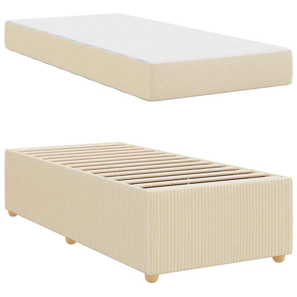 Cadre de lit Crème 80 x 200 cm tissu - XIOS