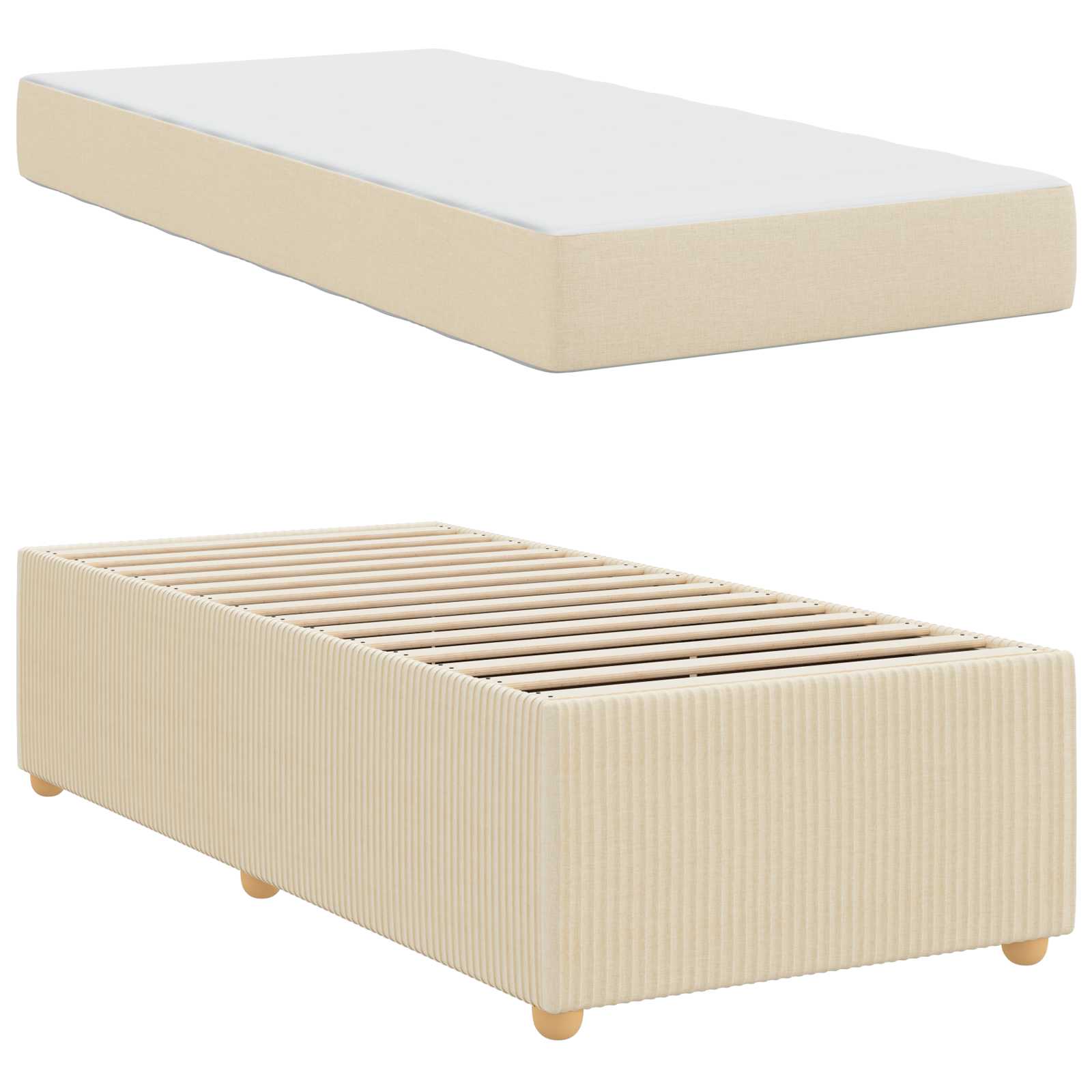 Cadre de lit Crème 80 x 200 cm tissu - XIOS