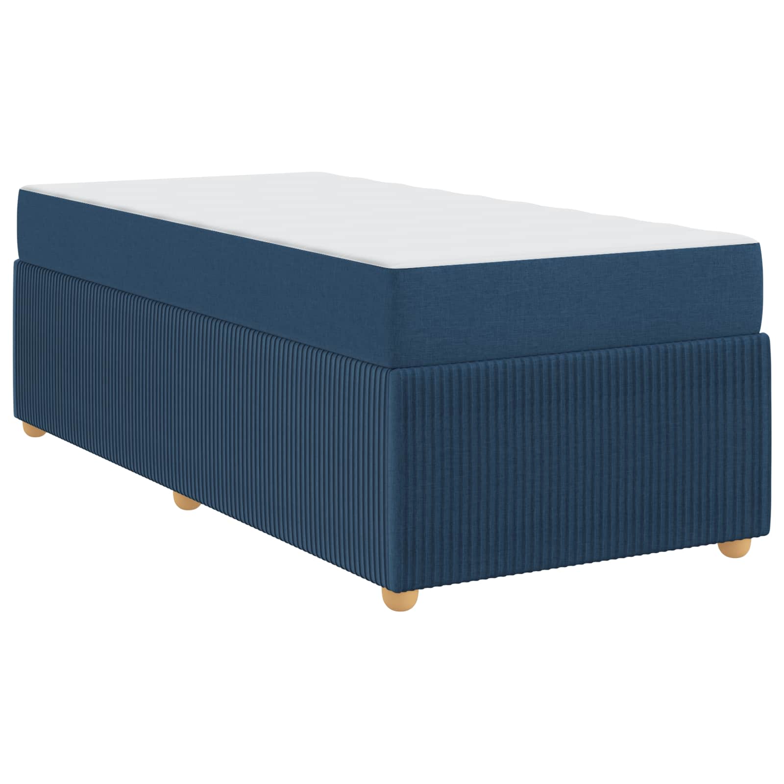 Cadre de lit avec matelas Bleu 80 x 200 cm tissu - XIOS
