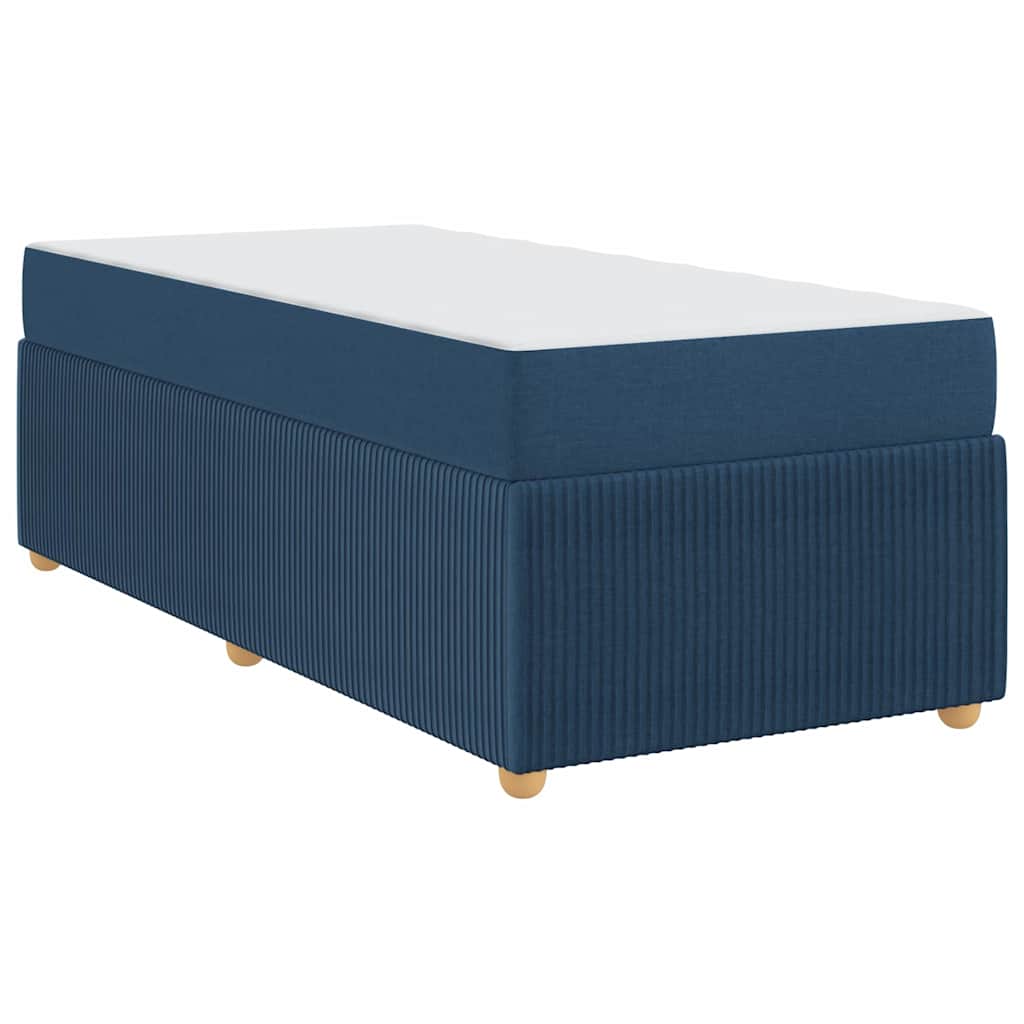 Cadre de lit avec matelas avec matelas Bleu 90 x 190 cm tissu - XIOS