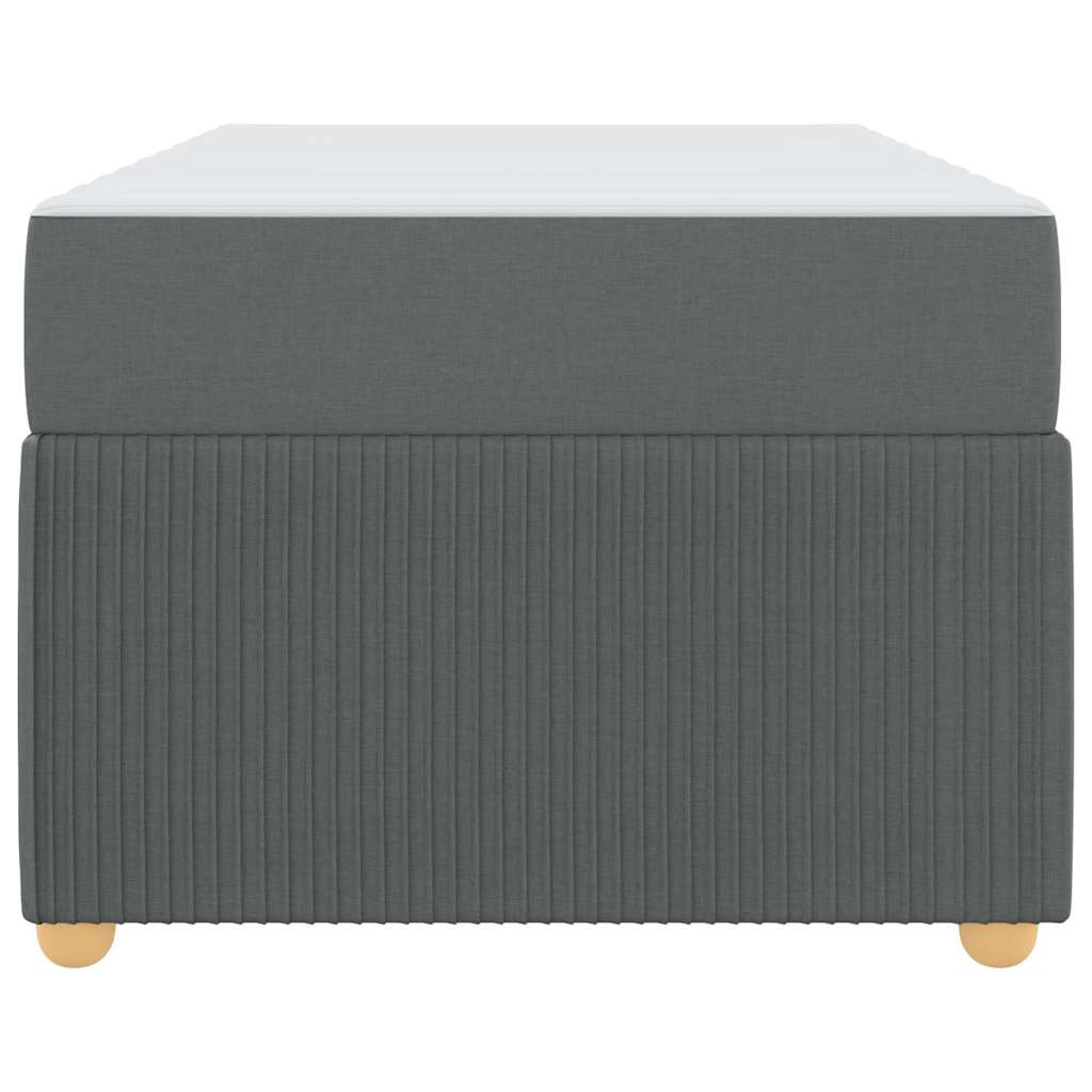 Cadre de lit avec matelas Gris foncé 90 x 200 cm tissu - XIOS