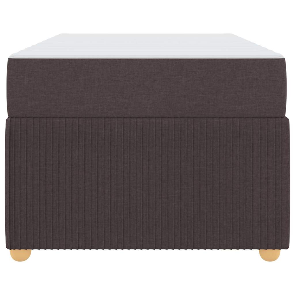 Cadre de lit avec matelas Marron foncé 90 x 200 cm tissu - XIOS