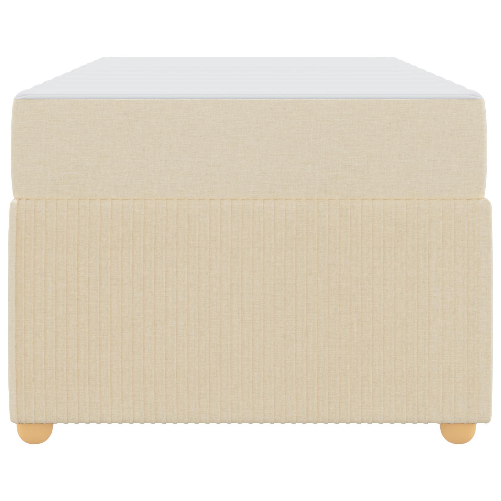 Cadre de lit avec matelas Crème 90 x 200 cm tissu - XIOS