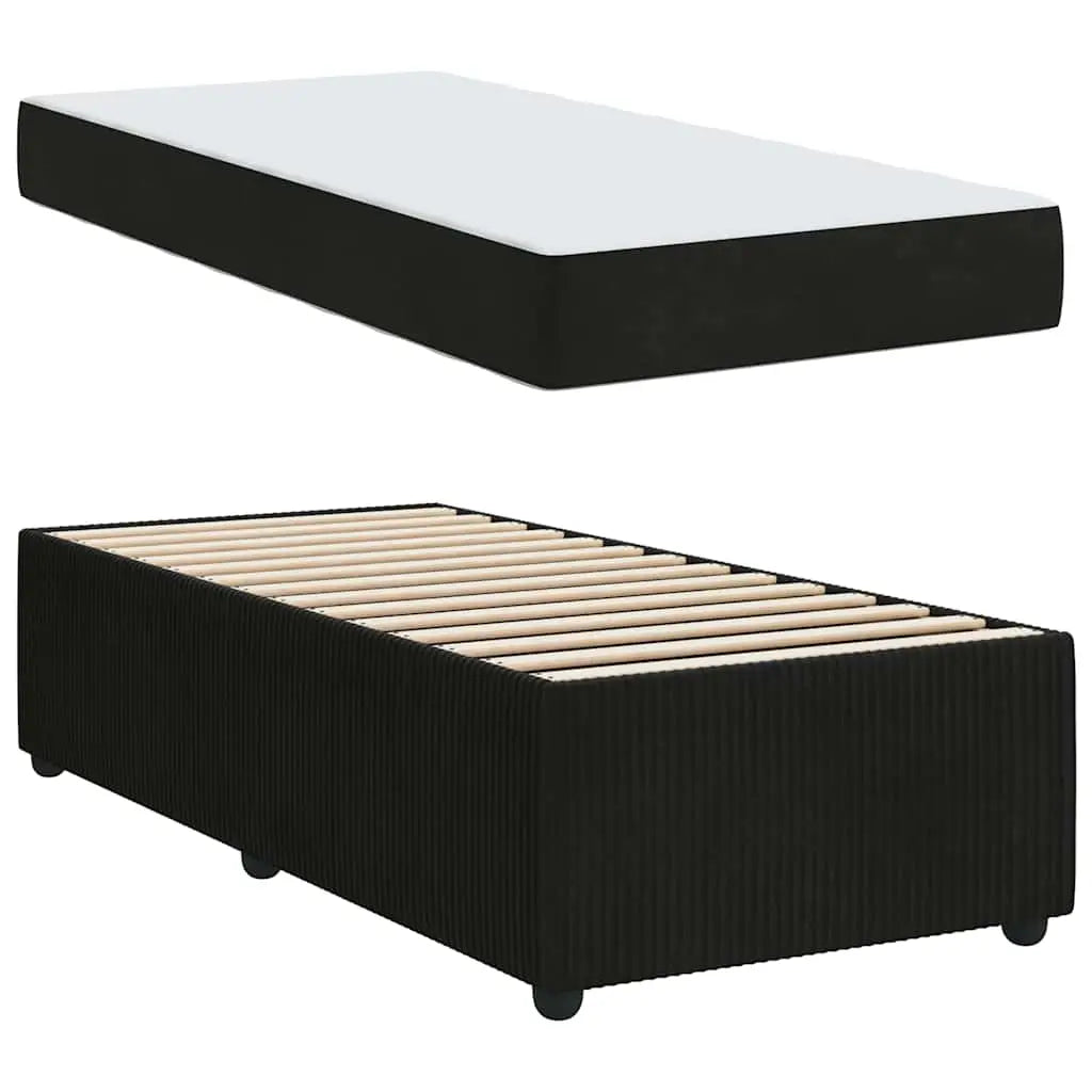 Cadre de lit Noir 90 x 200 cm tissu - XIOS