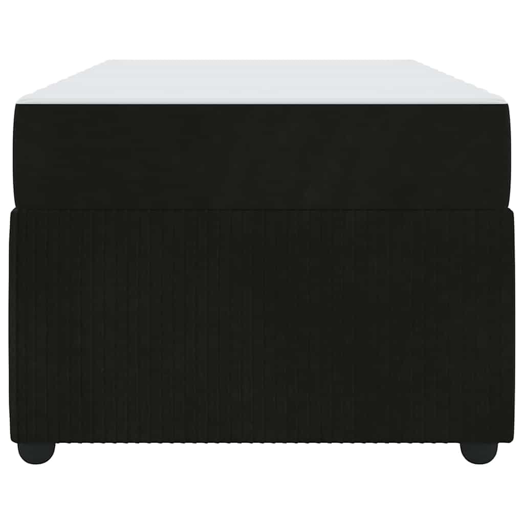 Cadre de lit avec matelas Noir 90 x 200 cm tissu - XIOS