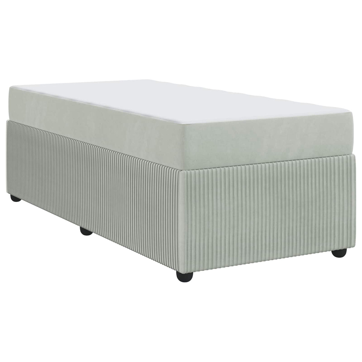Cadre de lit Gris clair 100 x 200 cm tissu
