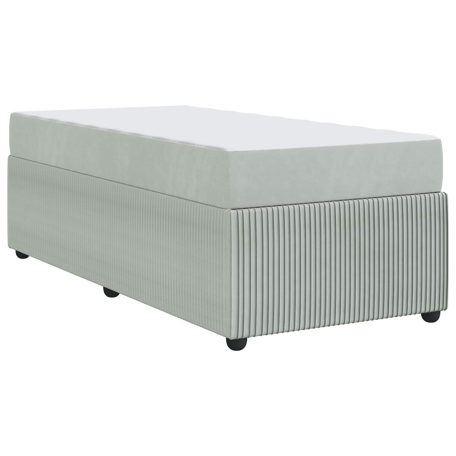 Cadre de lit Gris clair 100 x 200 cm tissu