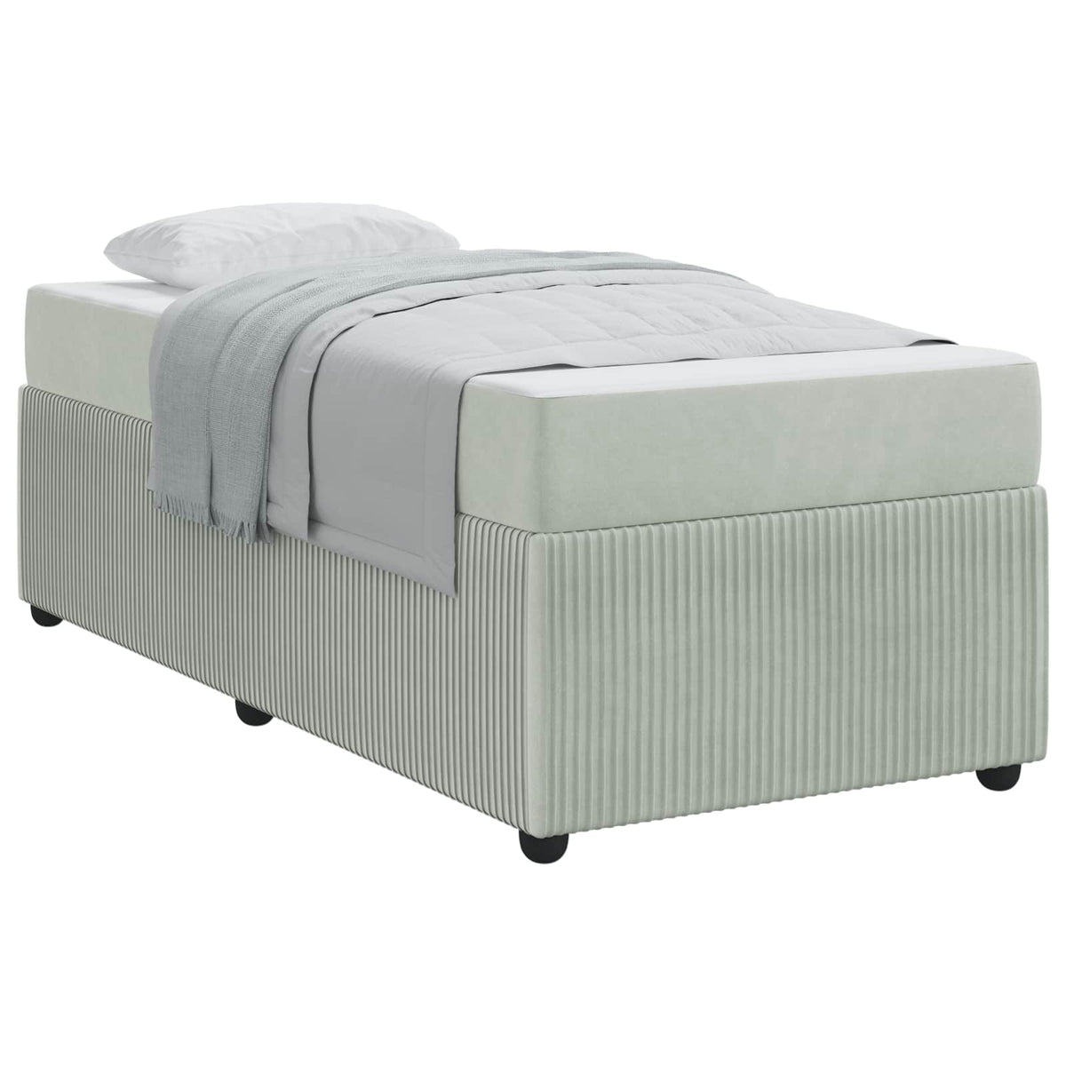 Cadre de lit Gris clair 100 x 200 cm tissu