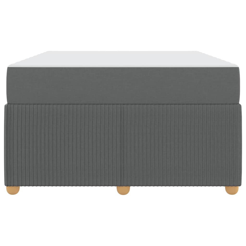 Cadre de lit avec matelas Gris foncé 120 x 190 cm tissu - XIOS