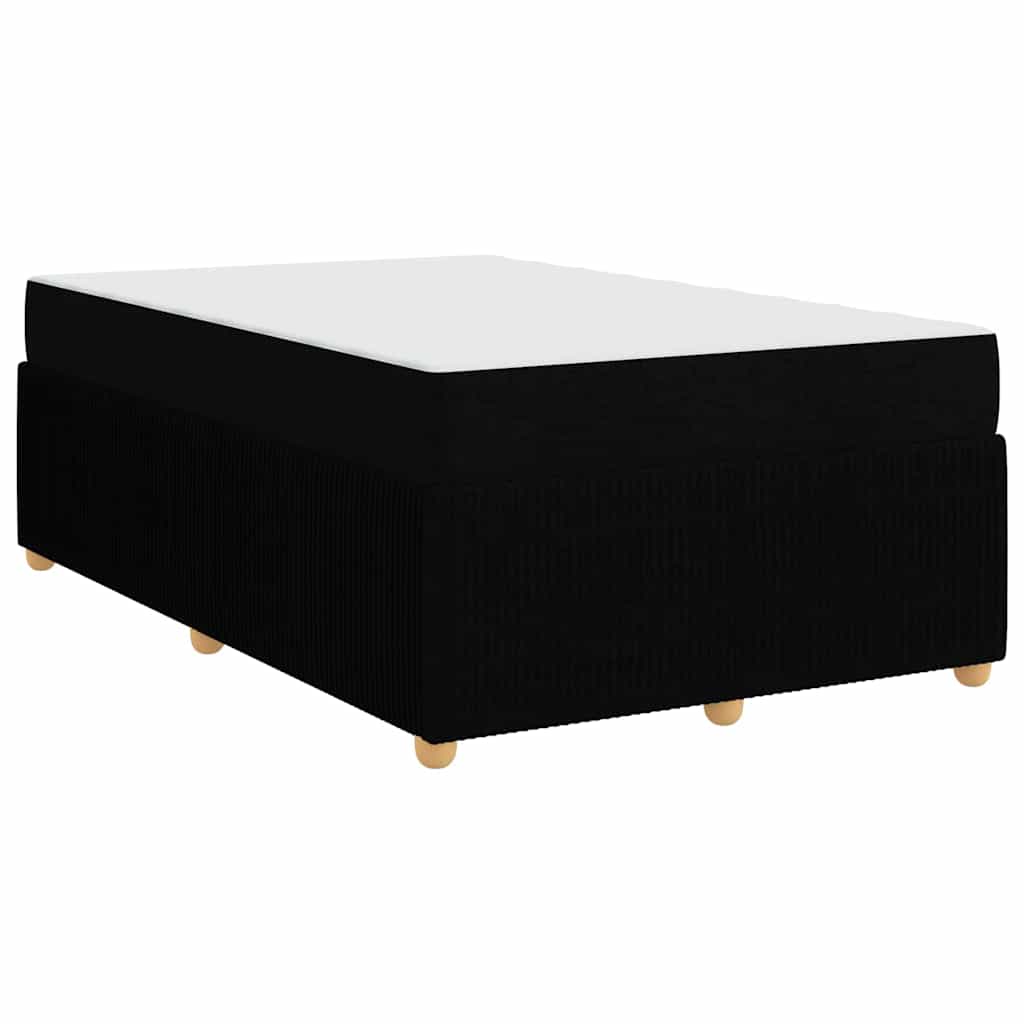 Cadre de lit avec matelas avec matelas Noir 120 x 190 cm tissu - XIOS