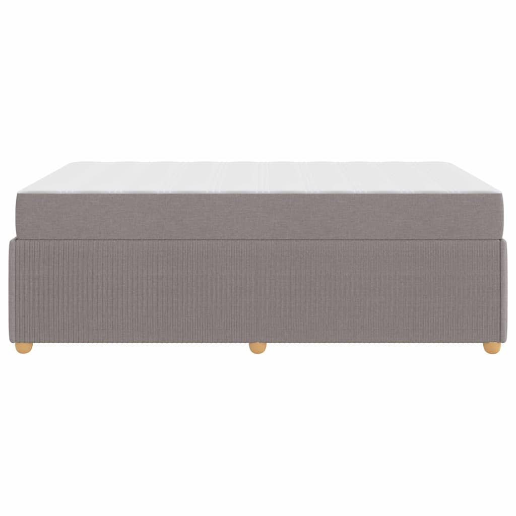 Cadre de lit avec matelas Taupe 120 x 190 cm tissu - XIOS