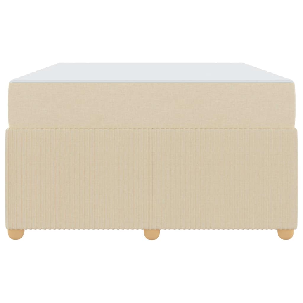 Cadre de lit avec matelas Crème 120 x 190 cm tissu - XIOS