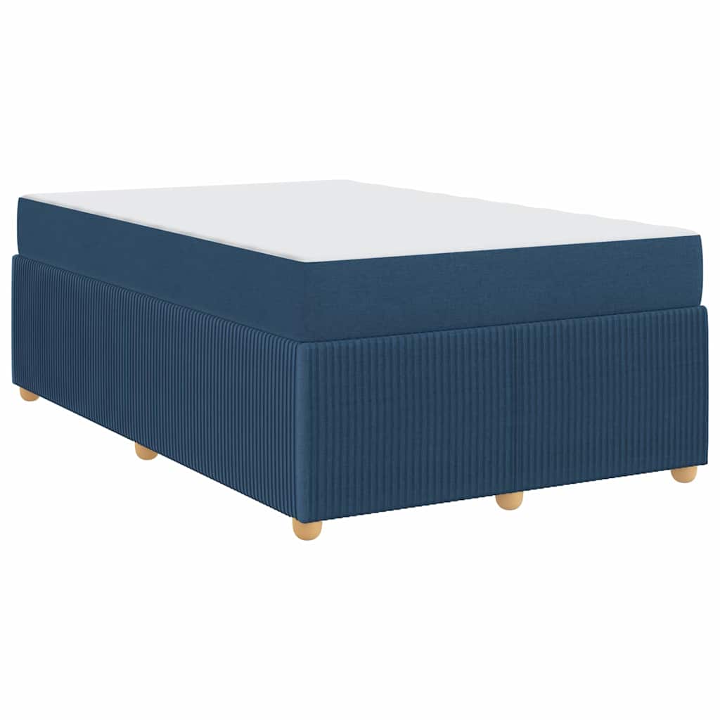 Cadre de lit avec matelas avec matelas Bleu 120 x 190 cm tissu - XIOS