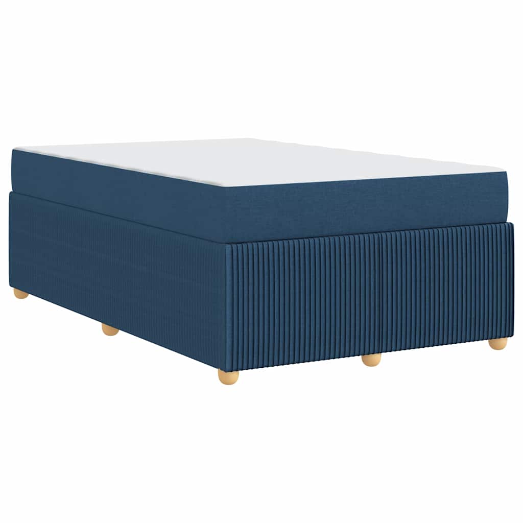 Cadre de lit avec matelas Bleu 120 x 190 cm tissu - XIOS