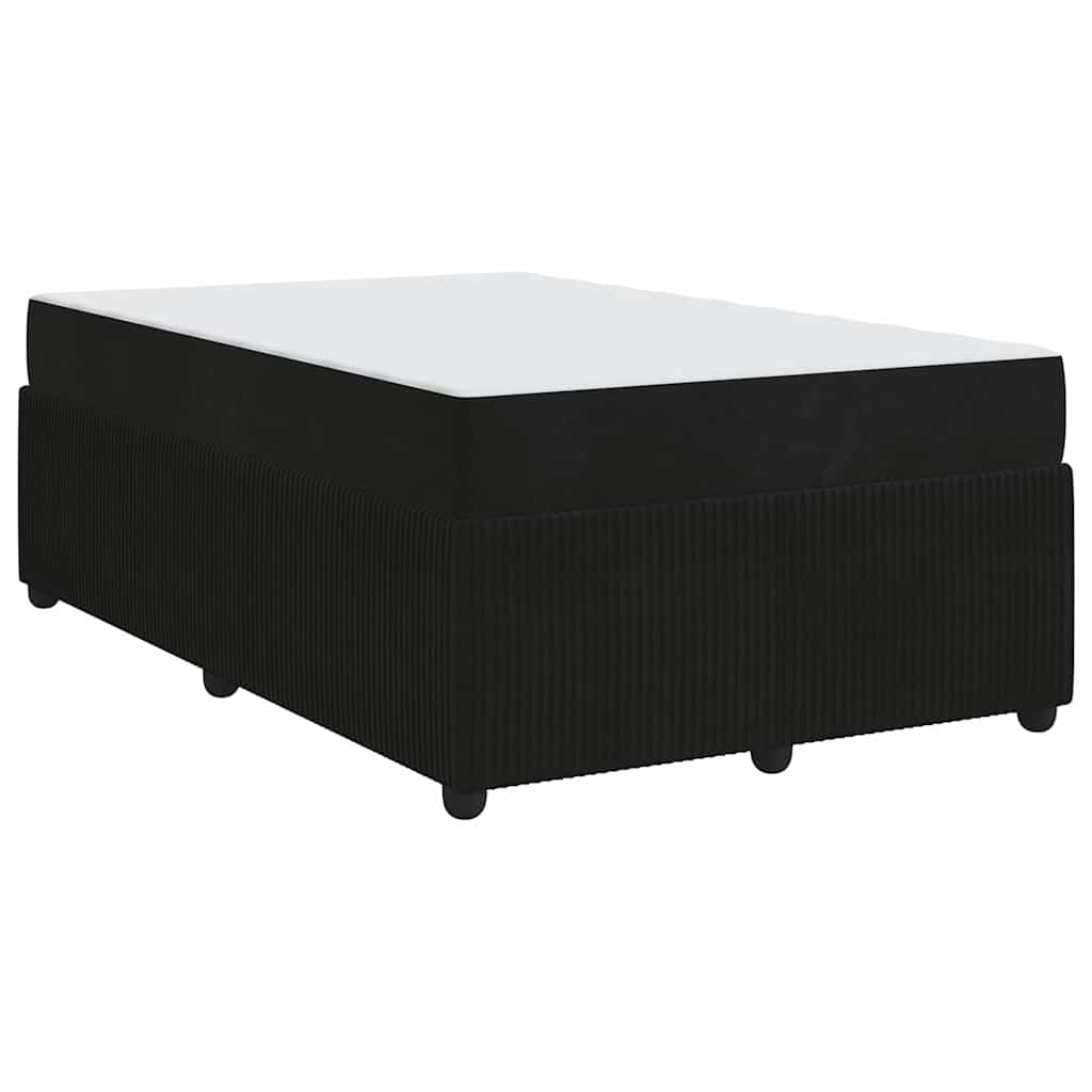 Cadre de lit avec matelas Noir 120 x 190 cm Velours - XIOS