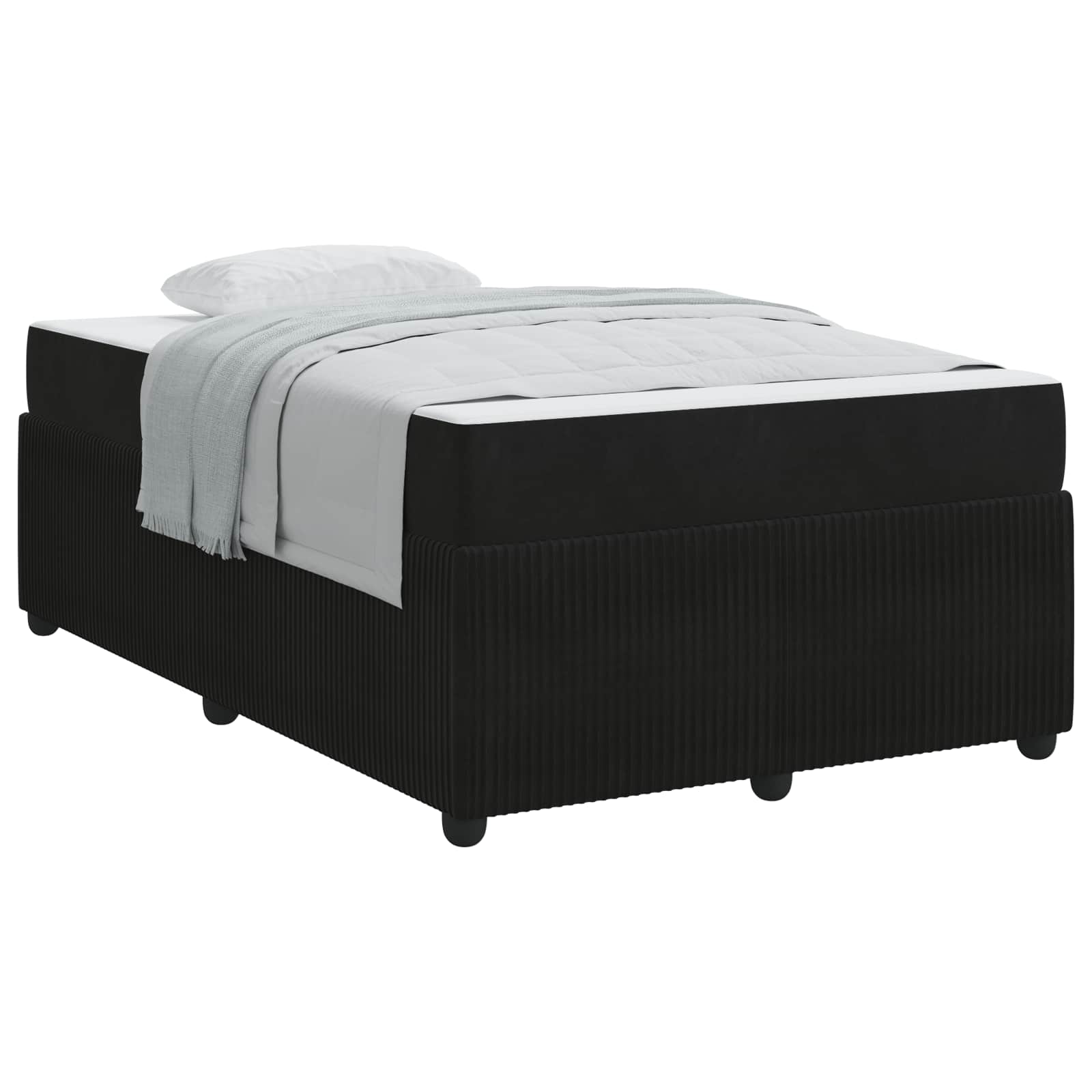 Cadre de lit Noir 120 x 190 cm tissu