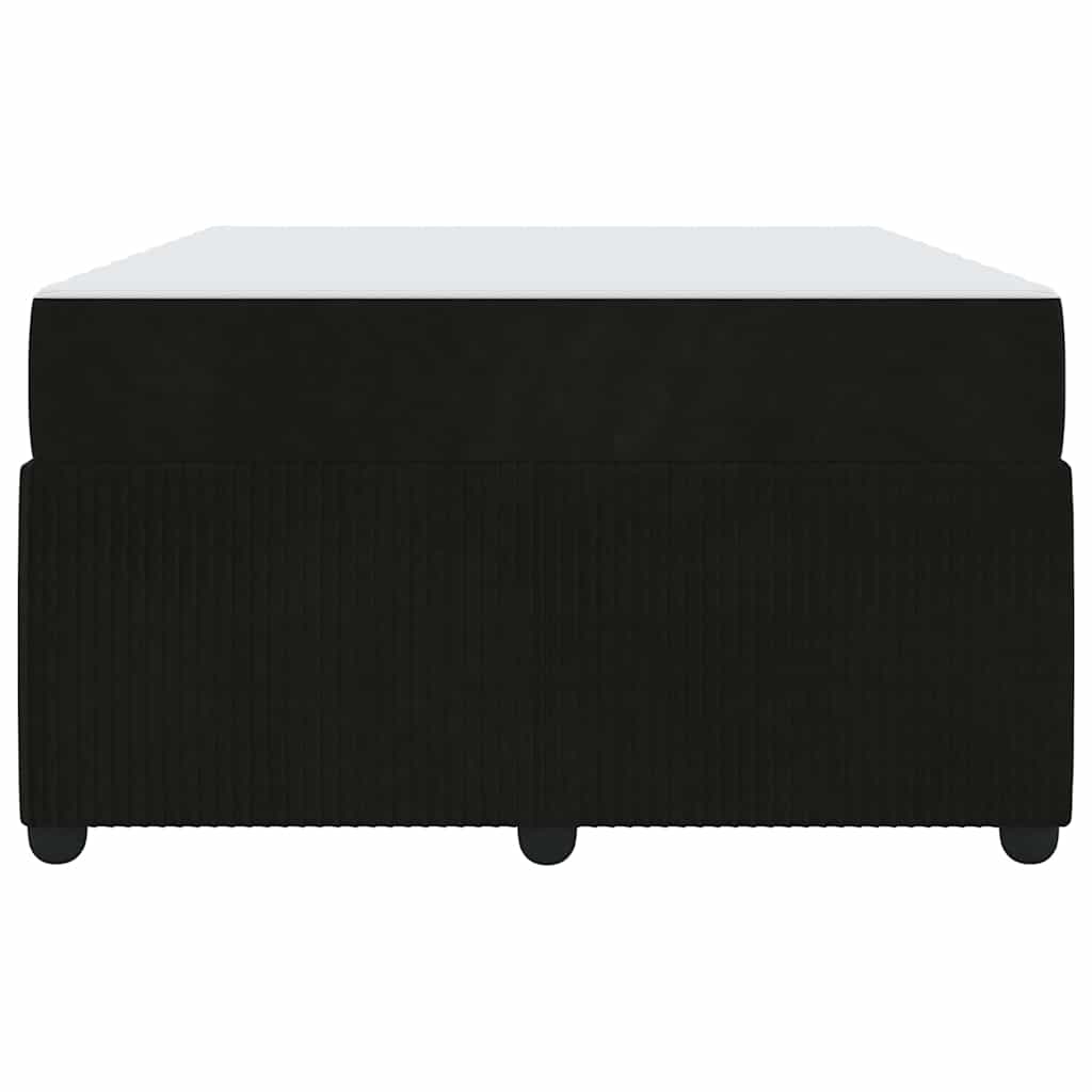 Cadre de lit avec matelas Noir 120 x 190 cm Velours - XIOS
