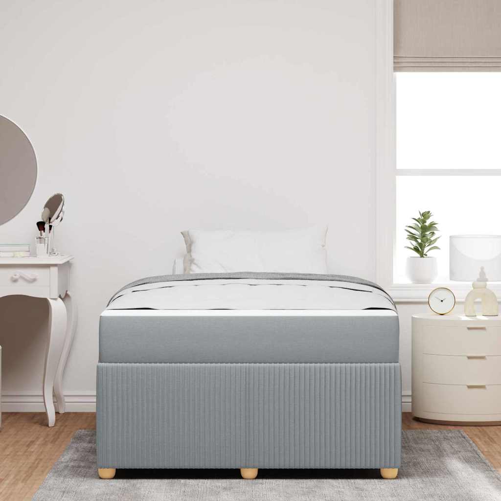 Cadre de lit avec matelas Gris clair 120 x 200 cm tissu - XIOS