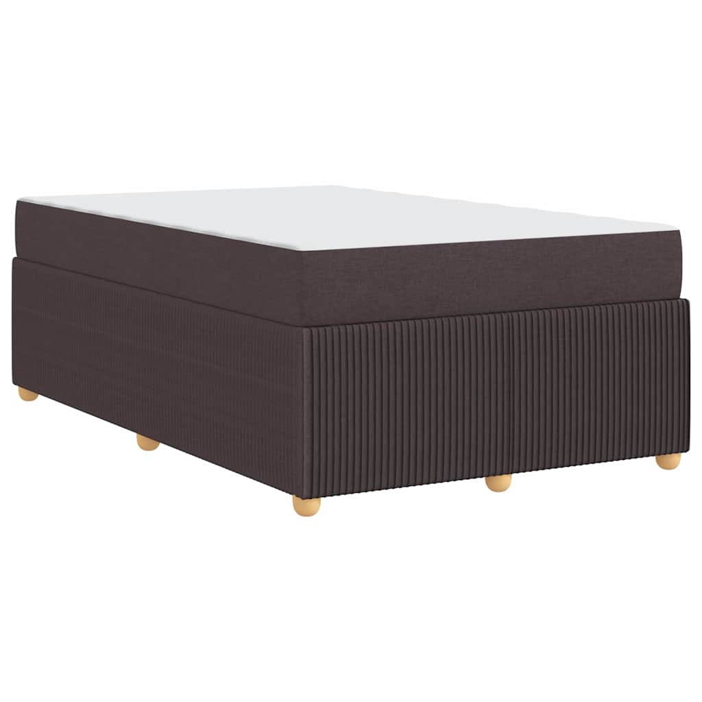 Cadre de lit avec matelas Marron foncé 120 x 200 cm tissu - XIOS