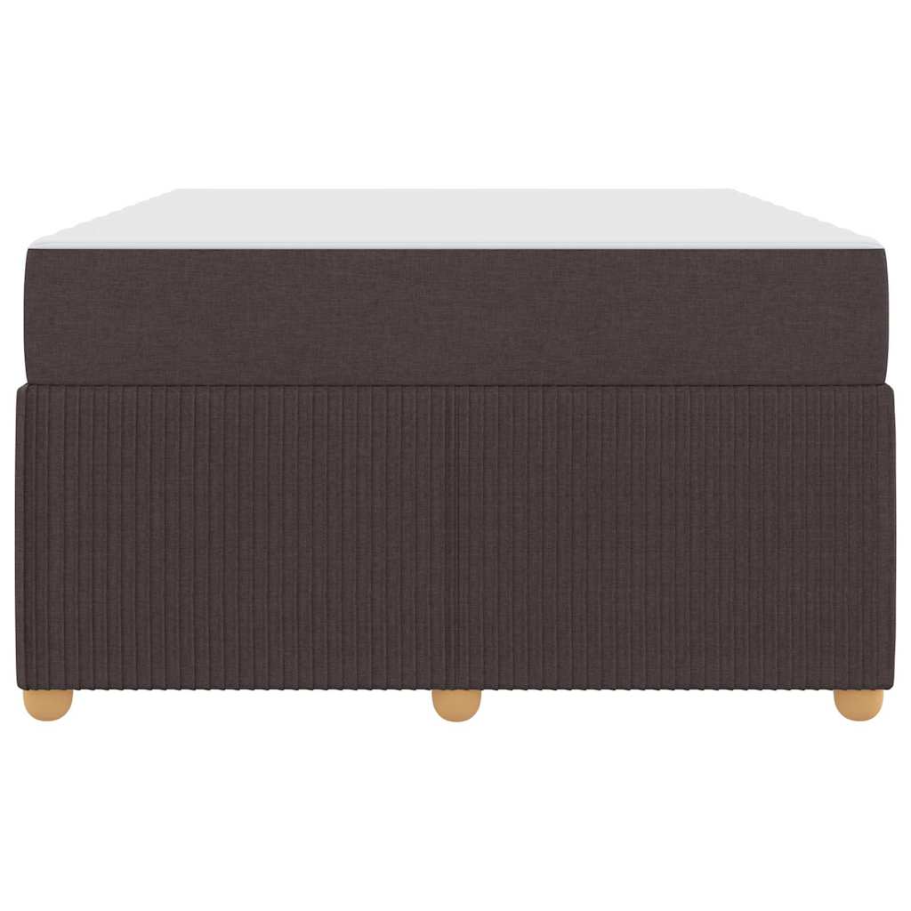 Cadre de lit avec matelas Marron foncé 120 x 200 cm tissu - XIOS