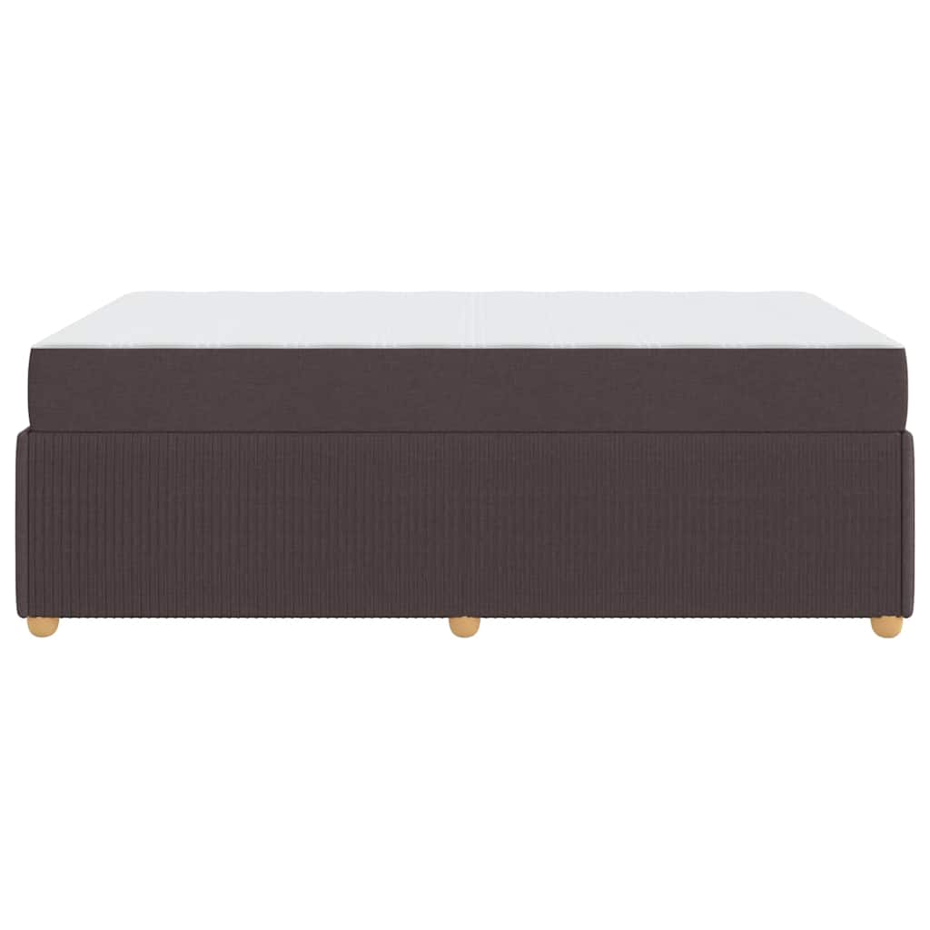 Cadre de lit avec matelas Marron foncé 120 x 200 cm tissu - XIOS