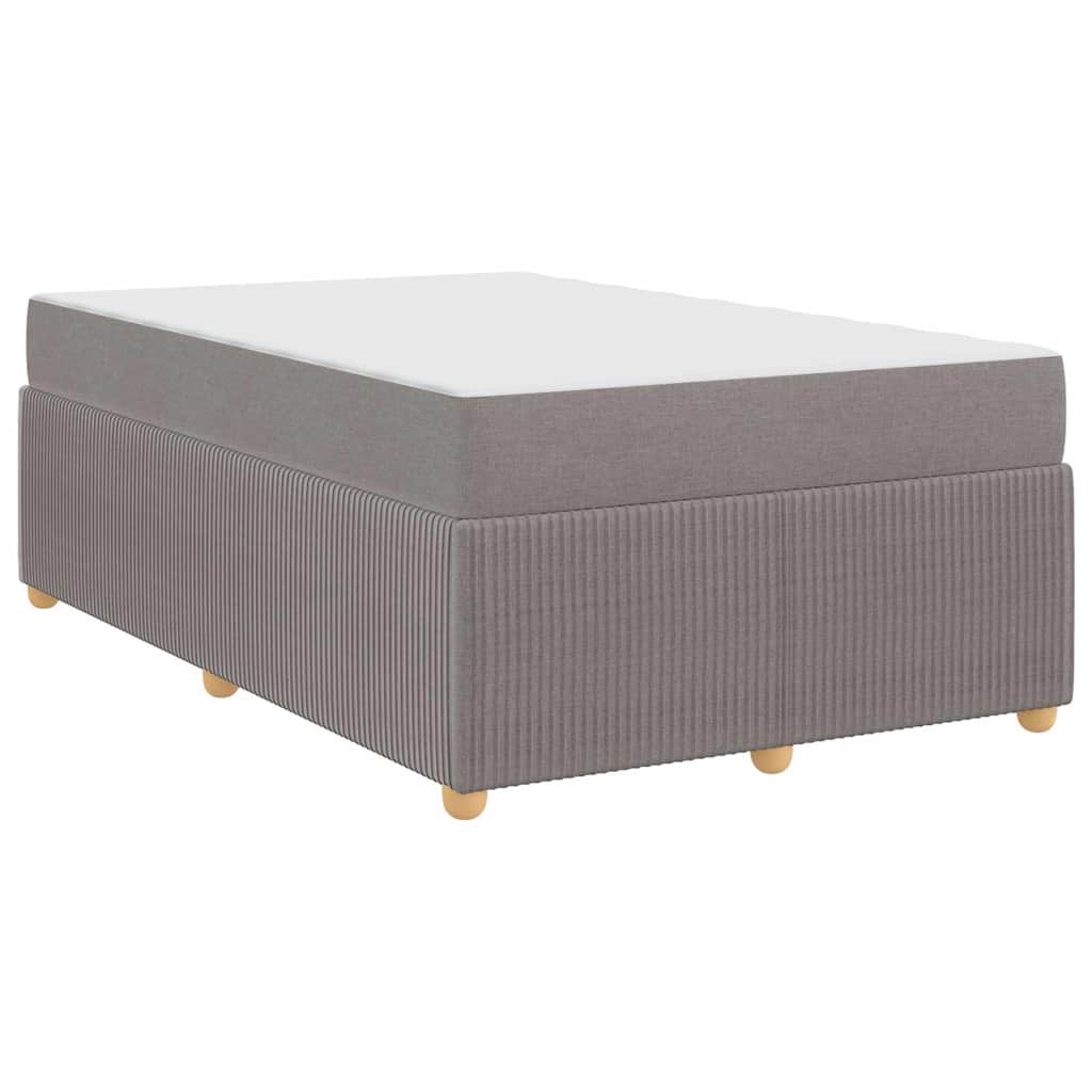 Cadre de lit avec matelas avec matelas Taupe 120 x 200 cm tissu - XIOS