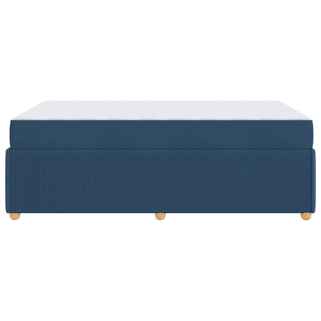 Cadre de lit avec matelas Bleu 120 x 200 cm tissu - XIOS