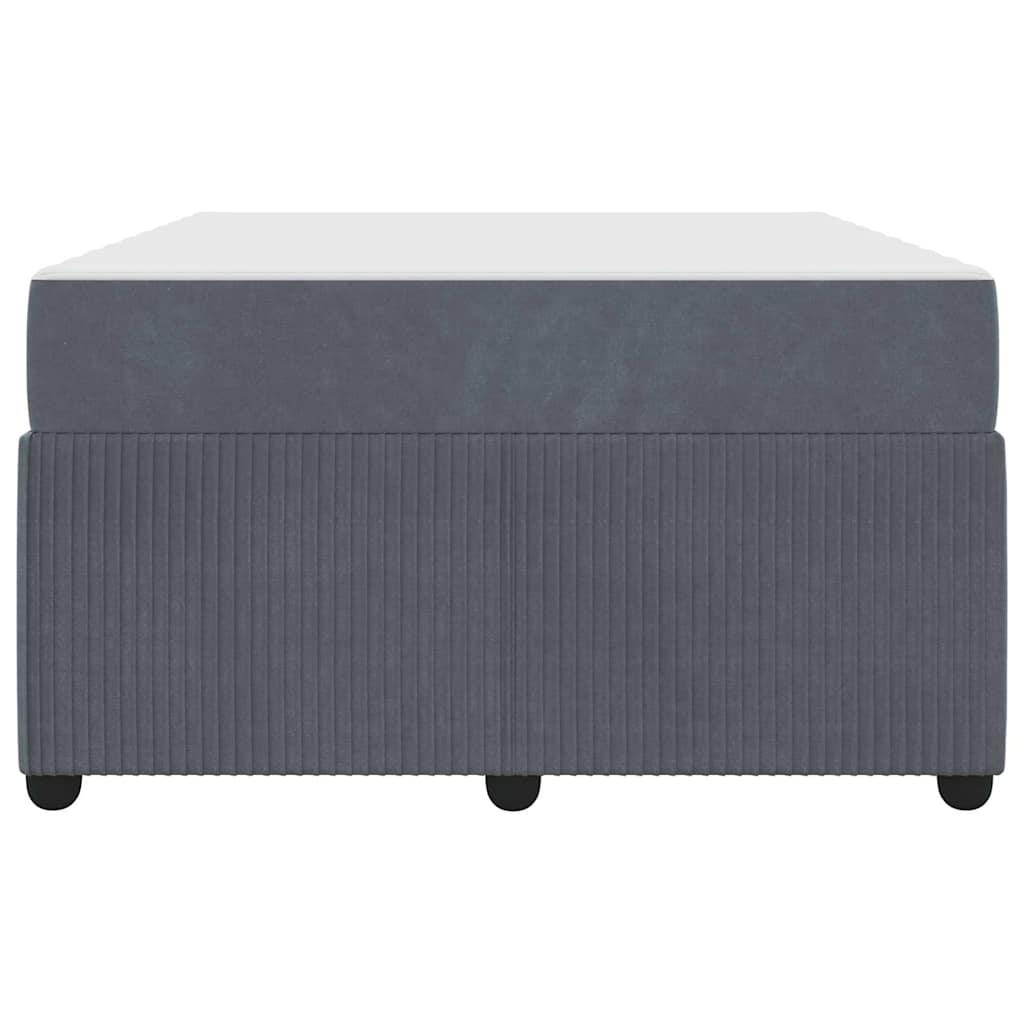 Cadre de lit avec matelas Gris foncé 120 x 200 cm tissu - XIOS