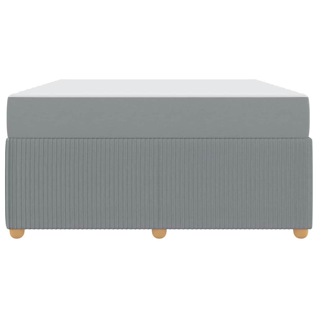 Cadre de lit avec matelas Gris clair 140 x 200 cm tissu - XIOS