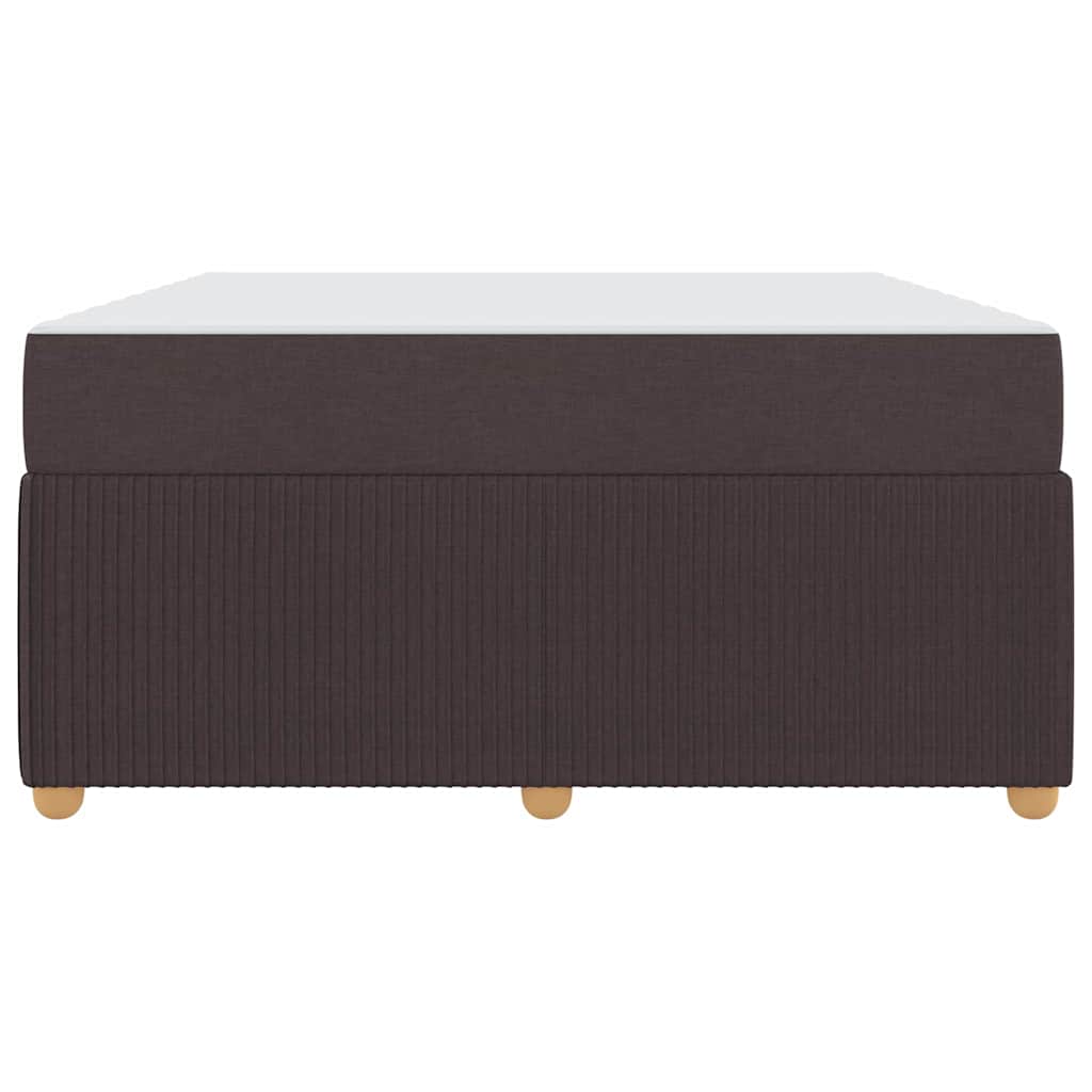 Cadre de lit avec matelas Marron foncé 140 x 200 cm tissu - XIOS