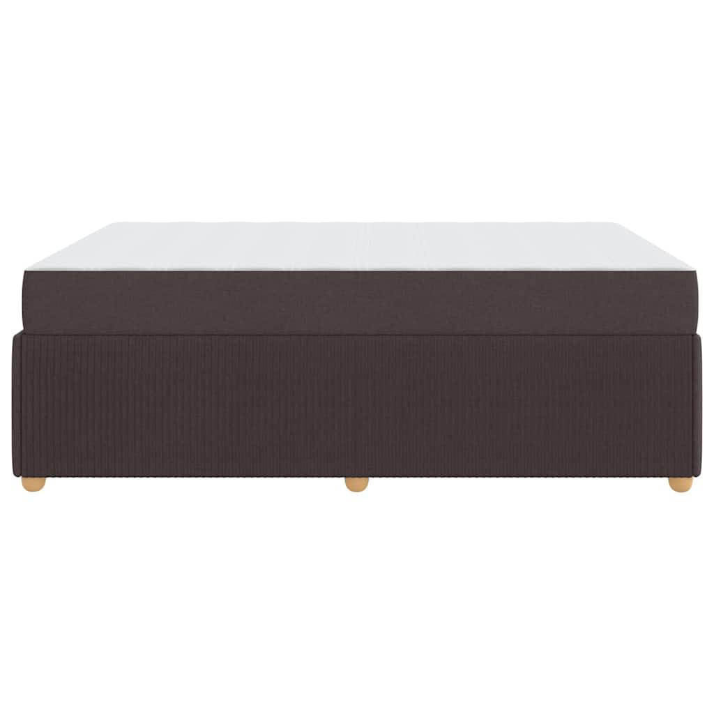 Cadre de lit avec matelas Marron foncé 140 x 200 cm tissu - XIOS