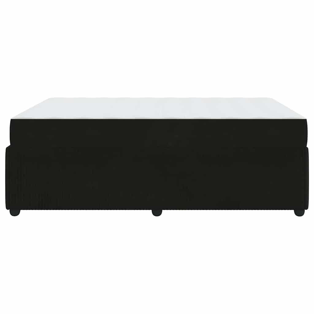 Cadre de lit avec matelas Noir 140 x 200 cm tissu - XIOS