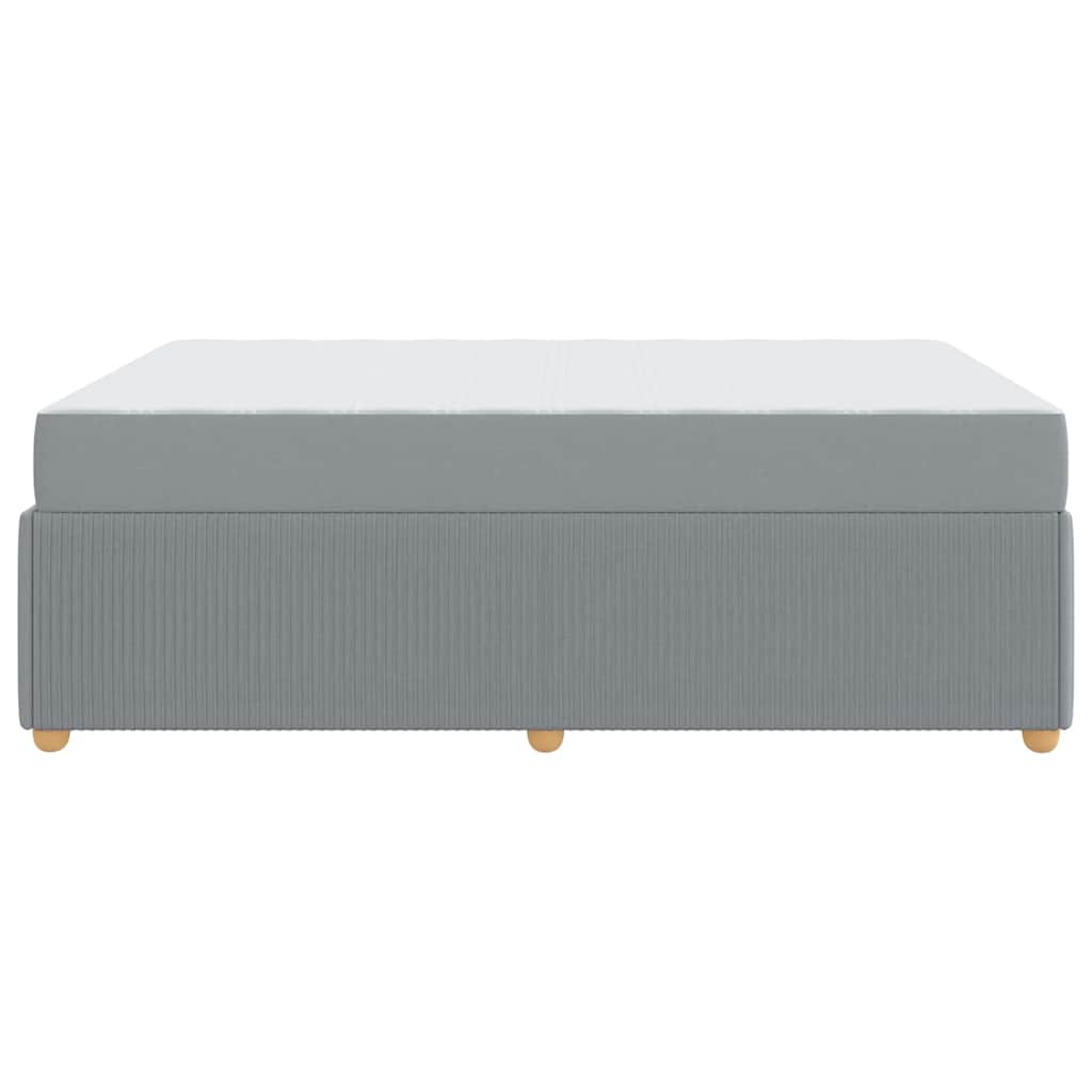 Cadre de lit avec matelas Gris clair 160 x 200 cm tissu - XIOS
