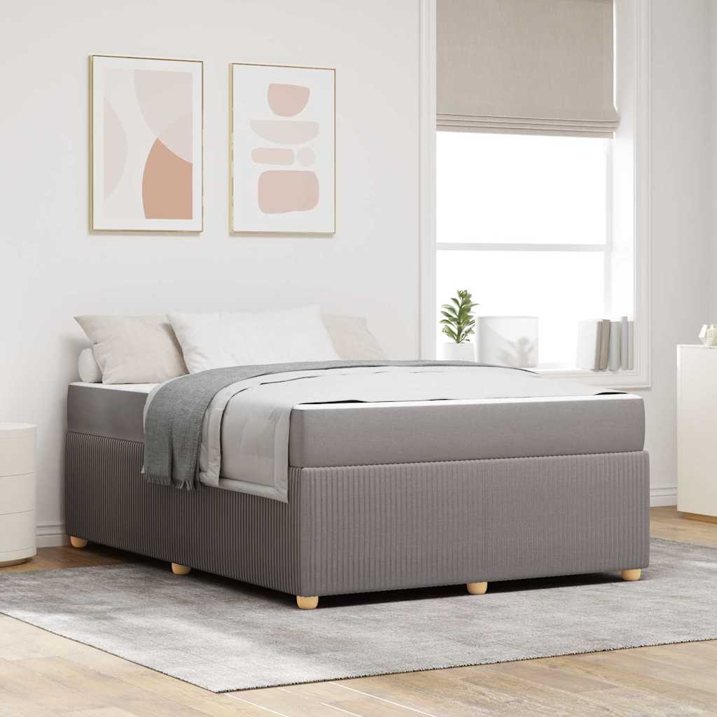 Cadre de lit avec matelas Taupe 160 x 200 cm tissu - XIOS