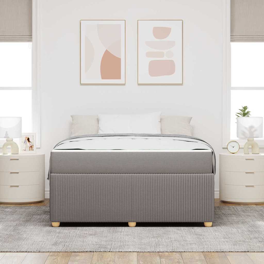 Cadre de lit avec matelas Taupe 160 x 200 cm tissu - XIOS
