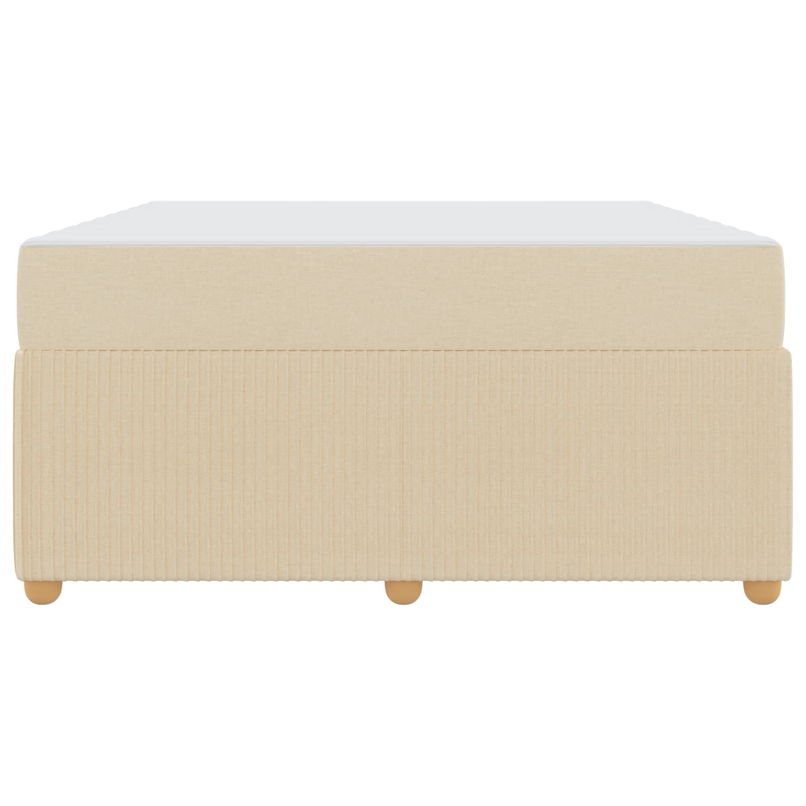 Cadre de lit avec matelas Crème 160 x 200 cm tissu - XIOS