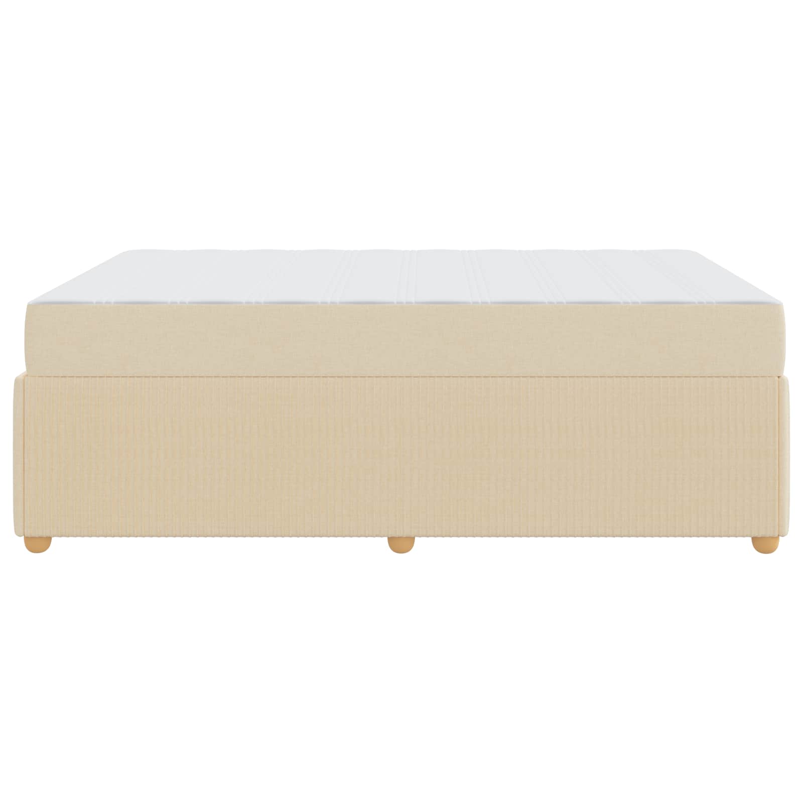 Cadre de lit avec matelas Crème 160 x 200 cm tissu - XIOS
