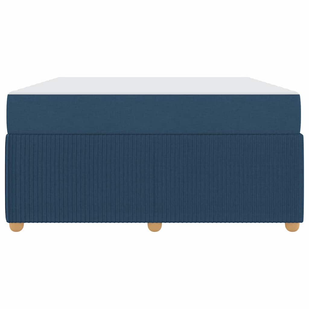 Cadre de lit avec matelas Bleu 160 x 200 cm tissu - XIOS